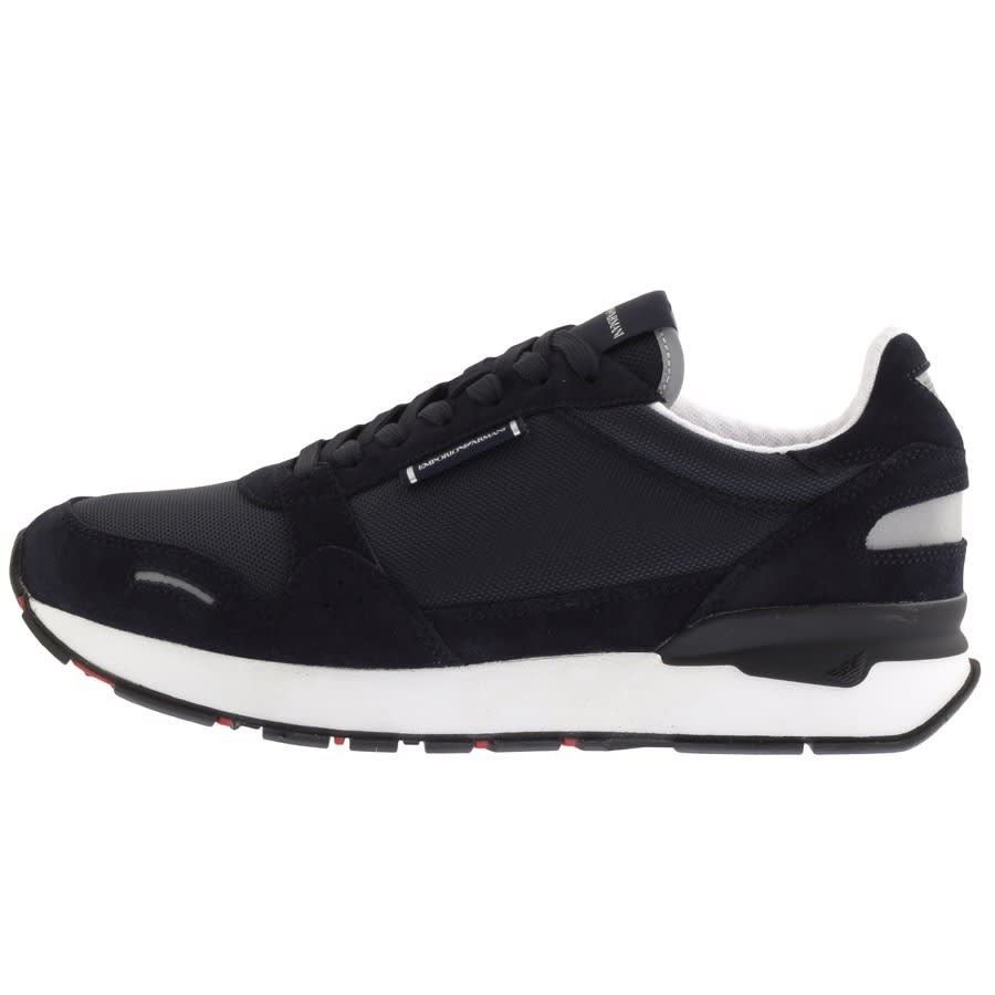 Alternative Image for ProductEmporio Armani Logo Trainers Navy1
